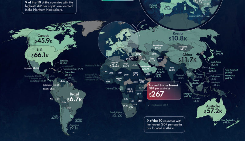 Mapped: GDP Per Capita Worldwide