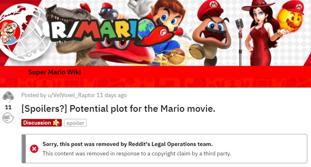 Nintendo ‘Mario Movie’ Leaks: DMCA Used To Suppress Spoiler Discussion