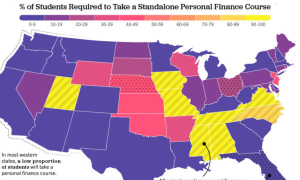 Mapped: Personal Finance Education Requirements, By State