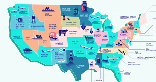Mapped: The Top U.S. Exports By State